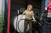 Harkila Stag Badge Ladies S/S T-Shirt - Sand