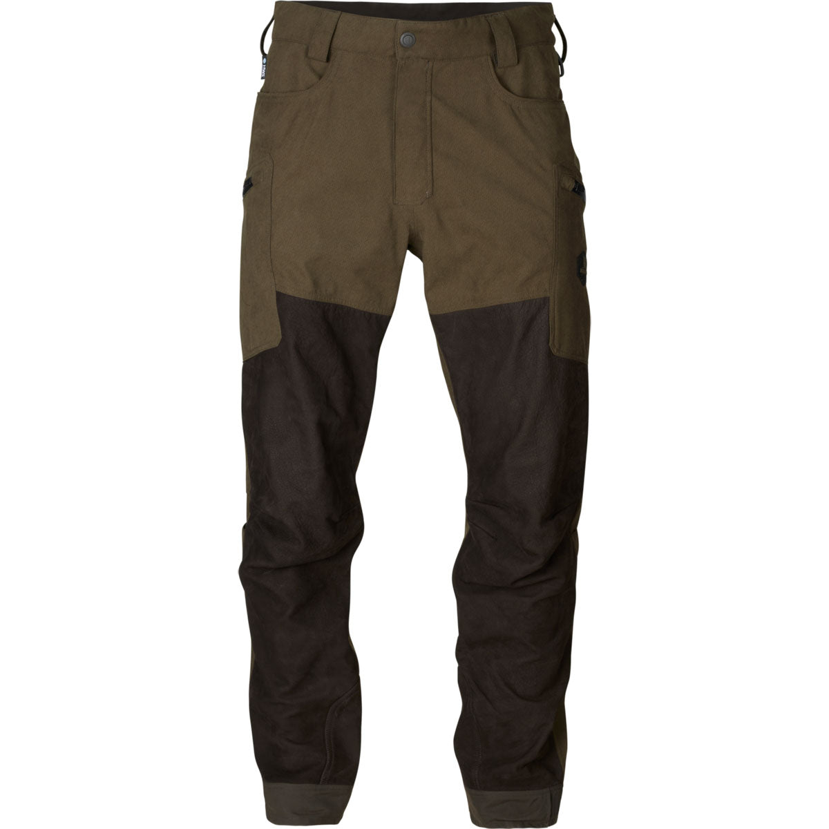 Harkila Driven Hunt HWS Leather Trousers - Willow Green & Shadow Brown