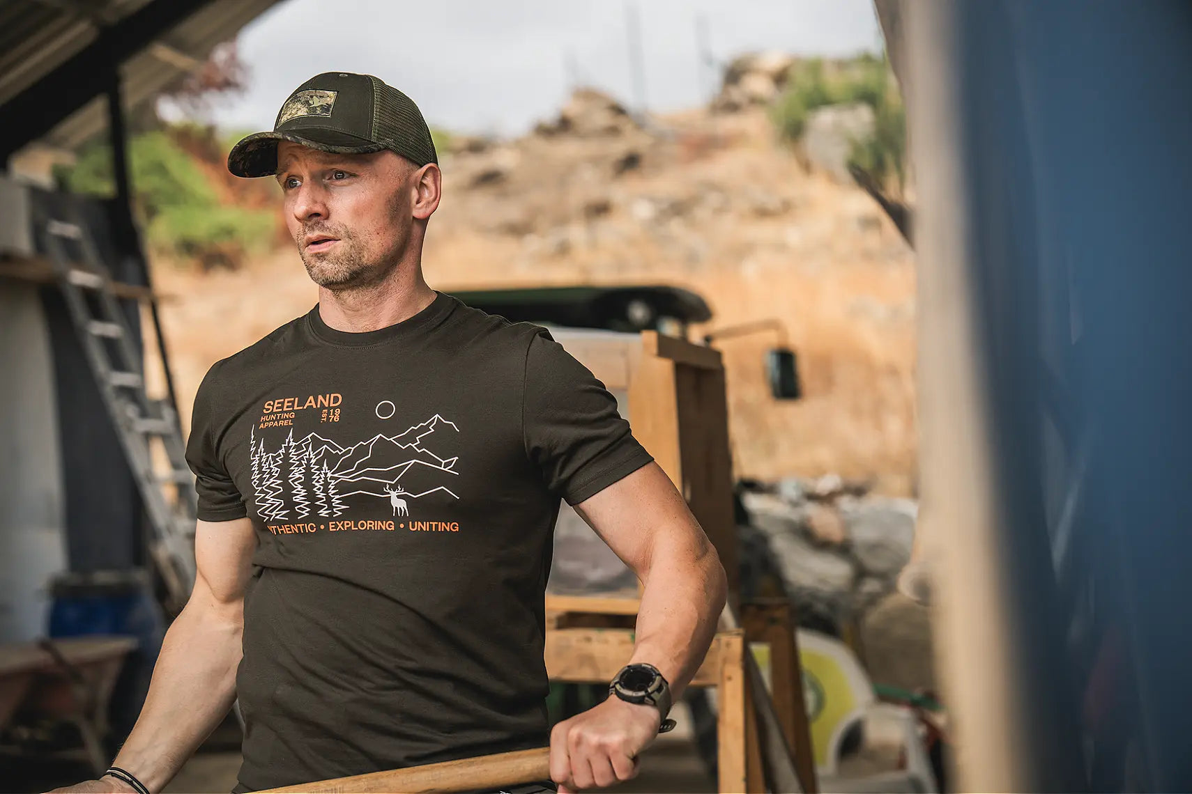 Seeland Landscape T-Shirt - Pine Green