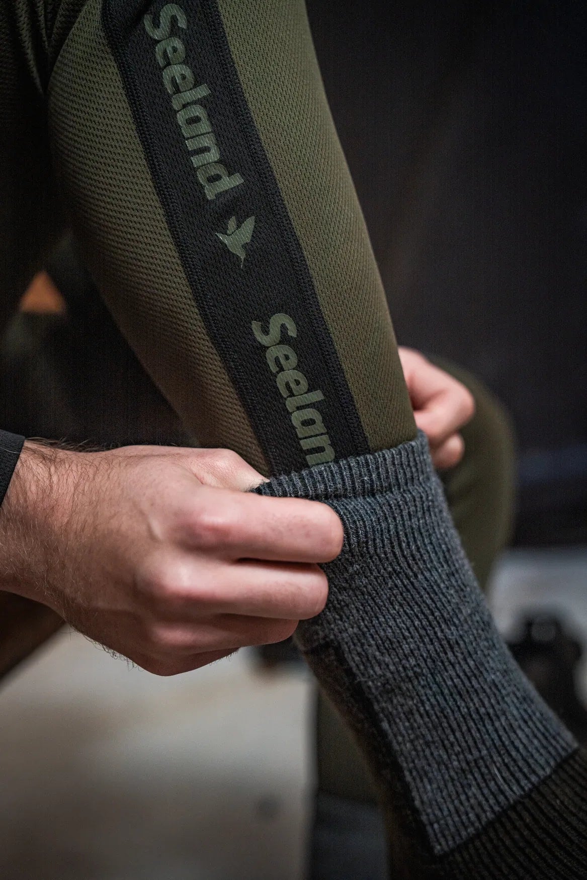 Seeland Field Thermo Sock - 2Pack - Pine Green Melange/Grey Melange