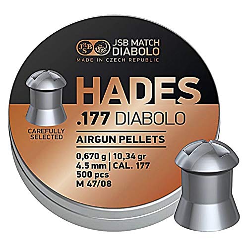 JSB Hades .177 Diabolo Airgun Pellets - 500 Tin