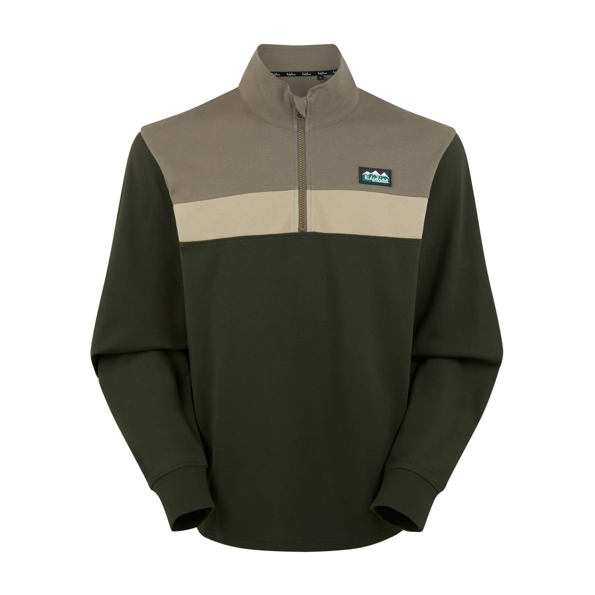 Ridgeline Backslider Rugby Top - Olive Multi