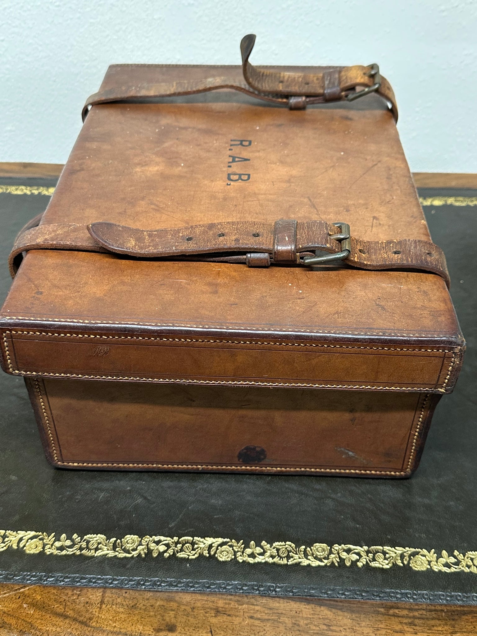 Army & Navy Leather Cartridge Magazine Antique
