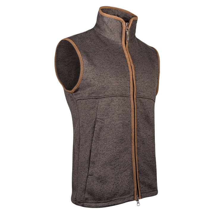 Jack Pyke Melange Fleece Gilet - Brown Fleck