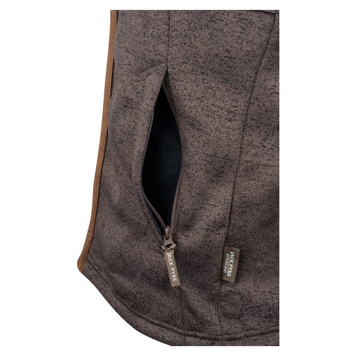 Jack Pyke Melange Fleece Gilet - Brown Fleck