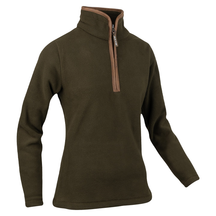 Jack Pyke Ladies Countryman Fleece Pullover - Dark Olive