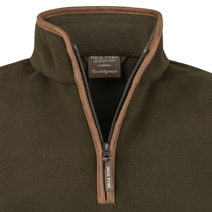 Jack Pyke Ladies Countryman Fleece Pullover - Dark Olive