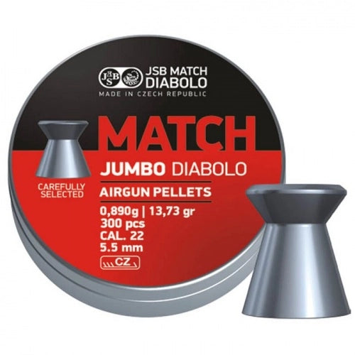 JSB Match Jumbo Diabolo Airgun Pellets - .22