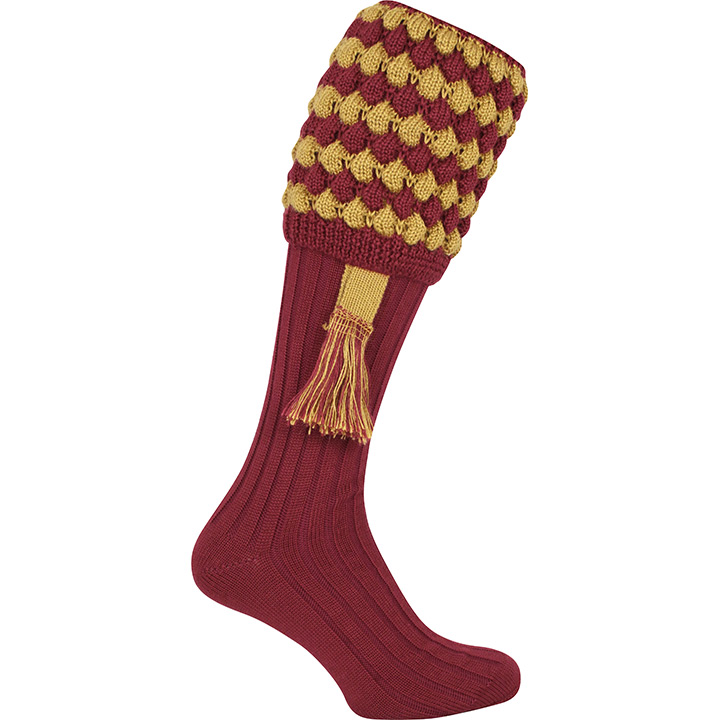 Jack Pyke Pebble Shooting Socks - Burgundy