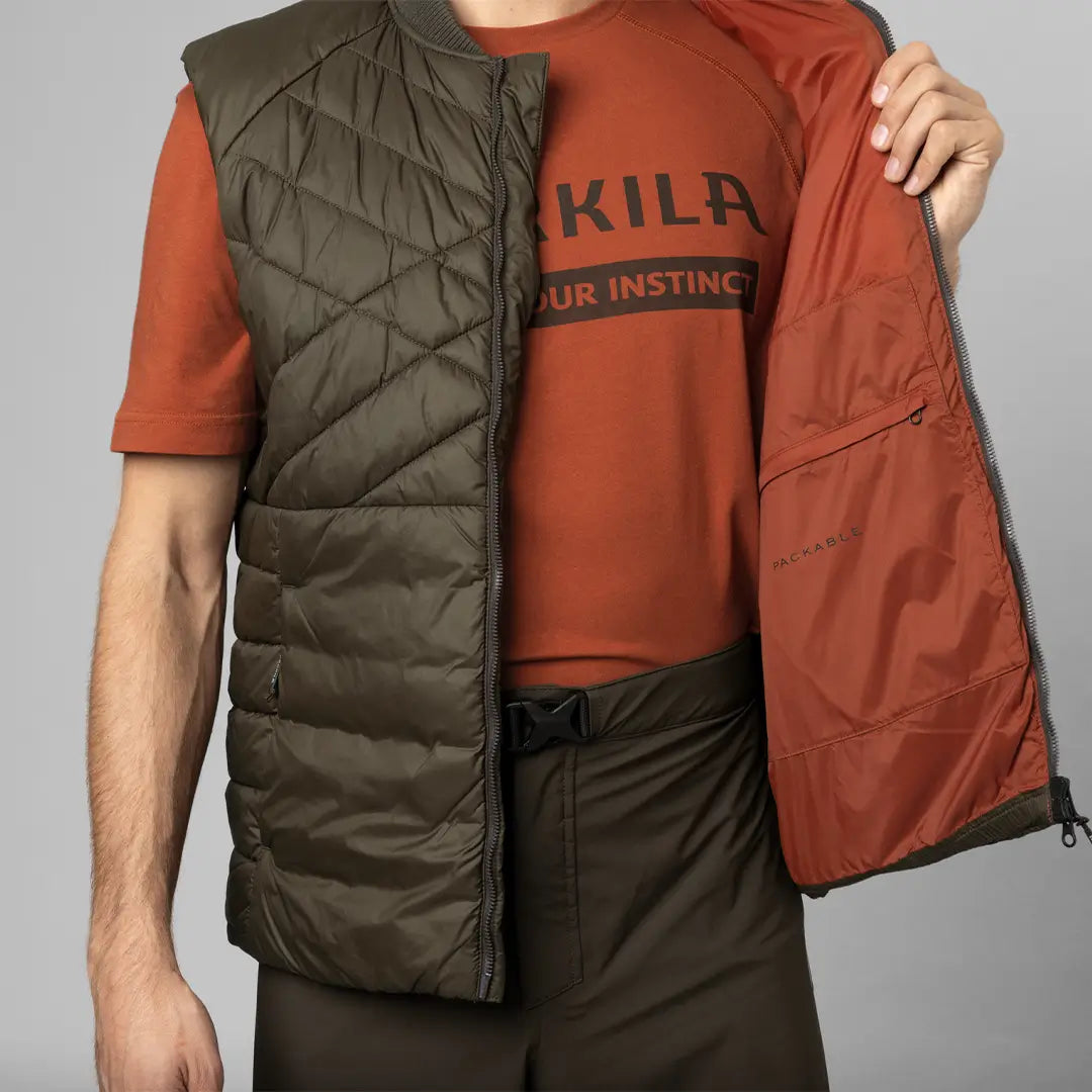 Harkila Logmar Insulated Packable Waistcoat - Willow Green
