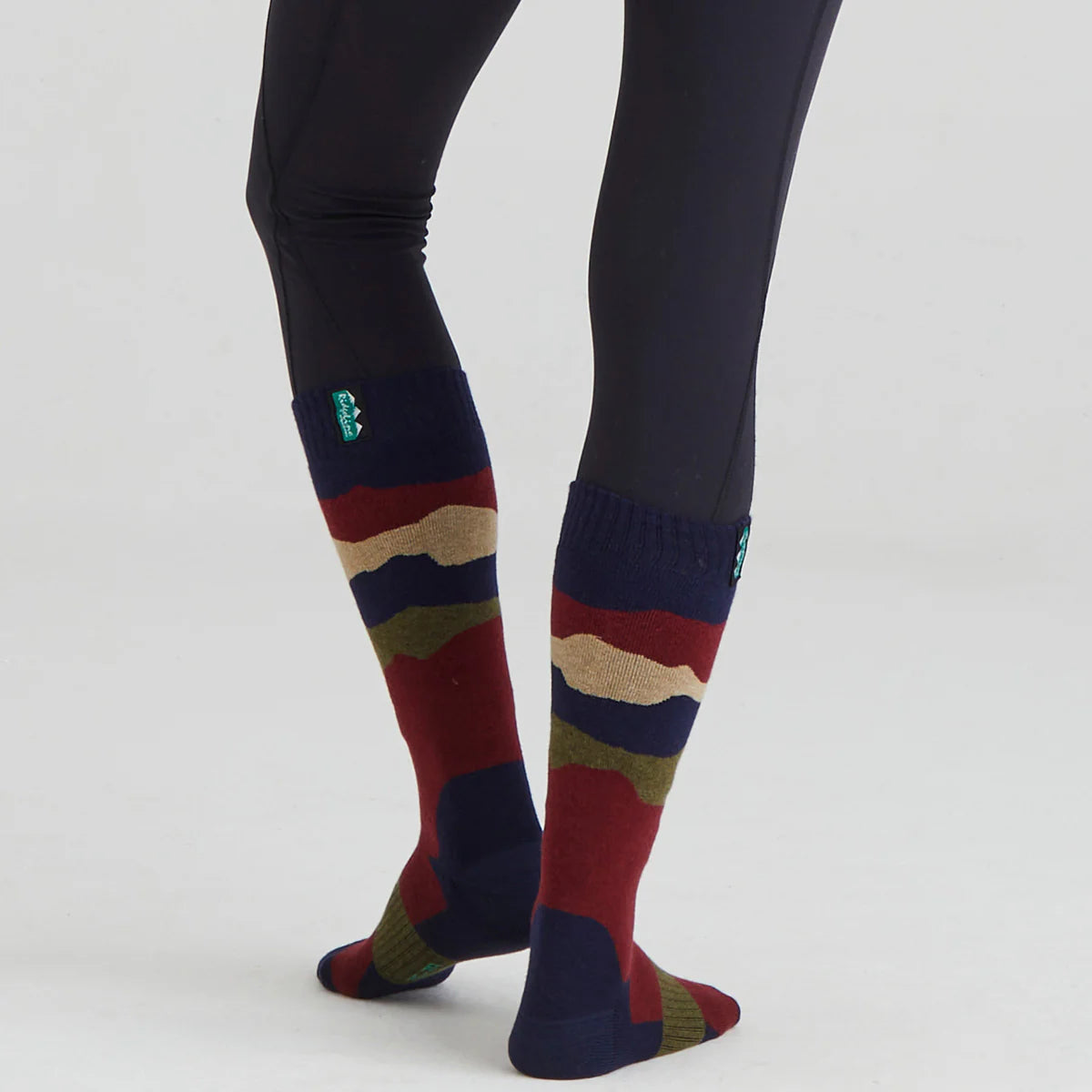 Ridgeline Merino Wool Field Socks Full Length - Navy Stripes