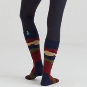 Ridgeline Merino Wool Field Socks Full Length - Navy Stripes
