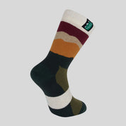 Ridgeline Merino Wool Field Socks Mid Length - Berry Stripes