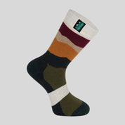 Ridgeline Merino Wool Field Socks Mid Length - Berry Stripes