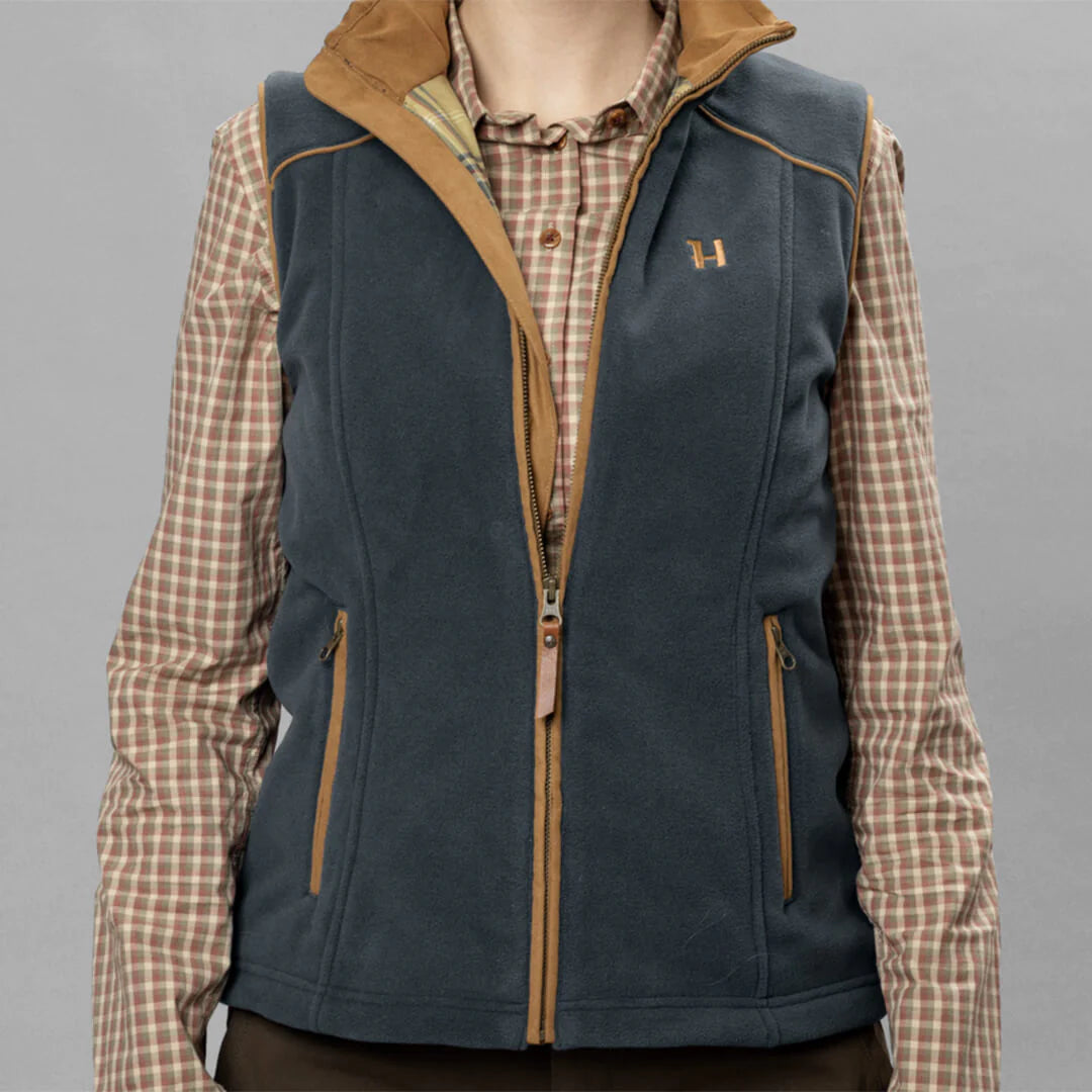 Harkila Sandhem 200 Lady Fleece Waistcoat - Dark Navy Melange