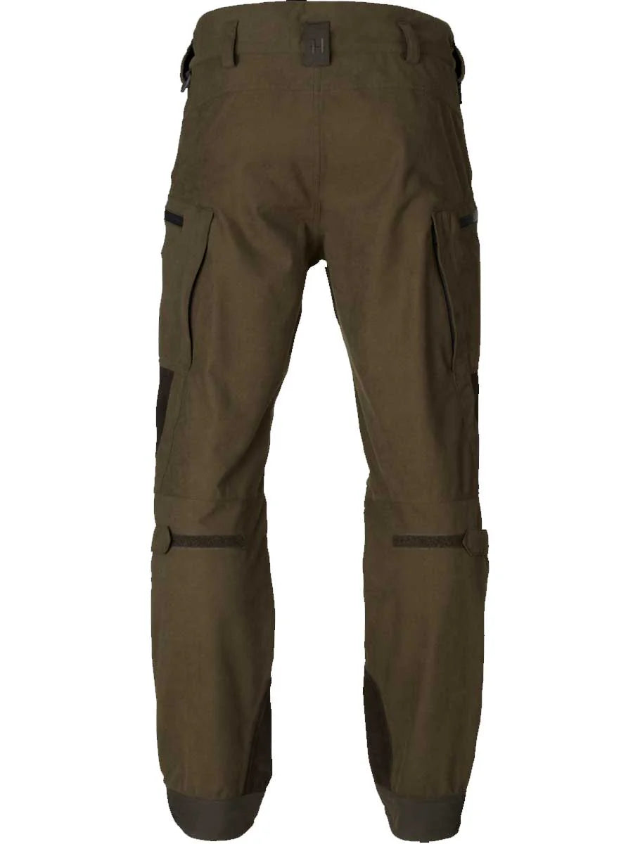 Harkila Driven Hunt HWS Leather Trousers - Willow Green & Shadow Brown