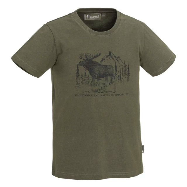 Pinewood Kids Moose T-Shirt - Green
