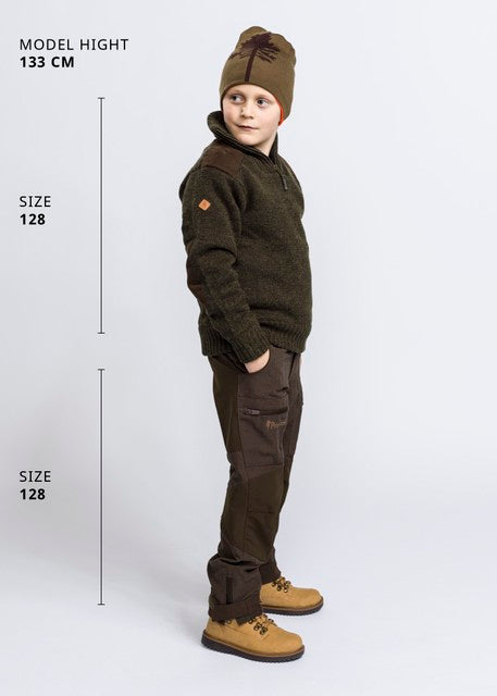 Pinewood Kids Hurricane Sweater - Deep Green Melange