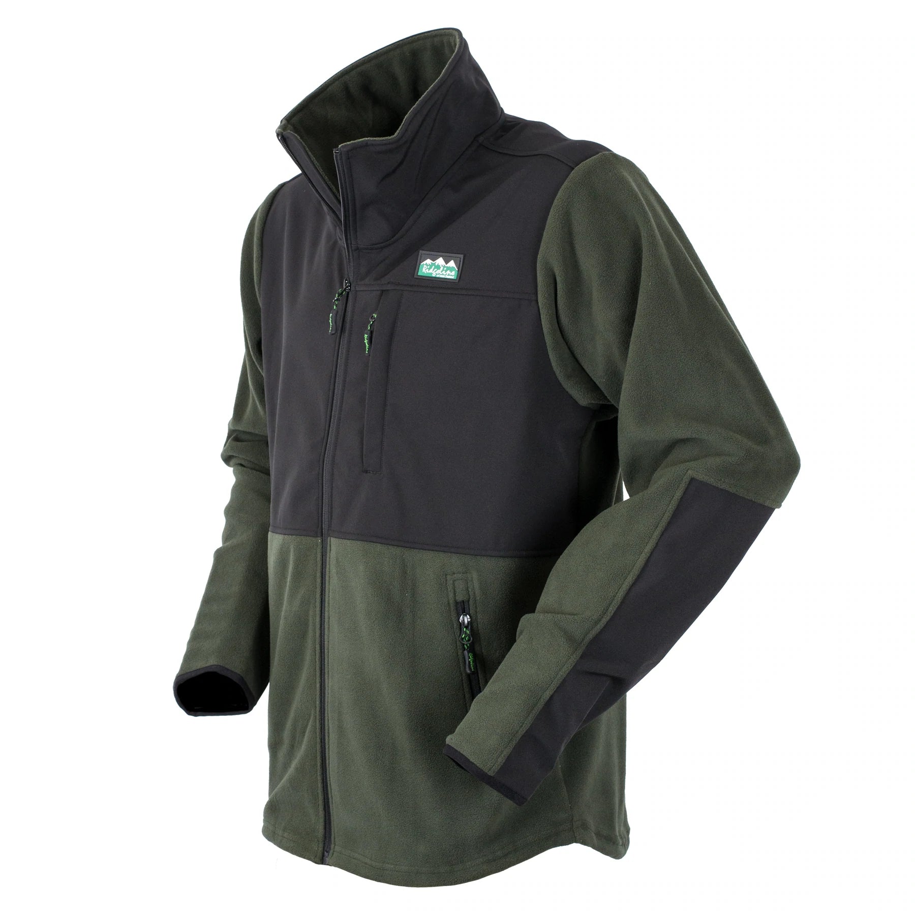 Ridgeline Kids Hybrid Fleece Jacket - Olive/Black