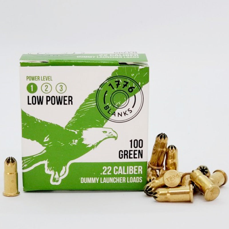 .22 1776 Blanks - Single box of 100 Blanks For Dummy Launcher Low Power