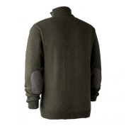 Deerhunter Sheffield Knit with Zip Neck - Green Melange (356)