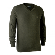 Deerhunter Kingston Knit with V-Neck - Green Melange (356)