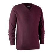 Deerhunter Kingston Knit with V-Neck - Burgundy (471)