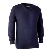 Deerhunter Kingston Knit with V-Neck - Dark Blue (786)